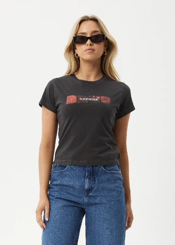 Lowest Prices Guaranteed!AFENDS Womens Florence - Baby Tee - Stone Black