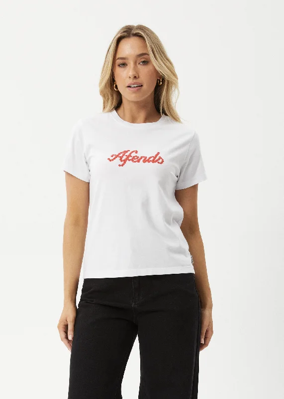 Save More Than Ever!AFENDS Womens Garden Buds - Classic T-Shirt - White