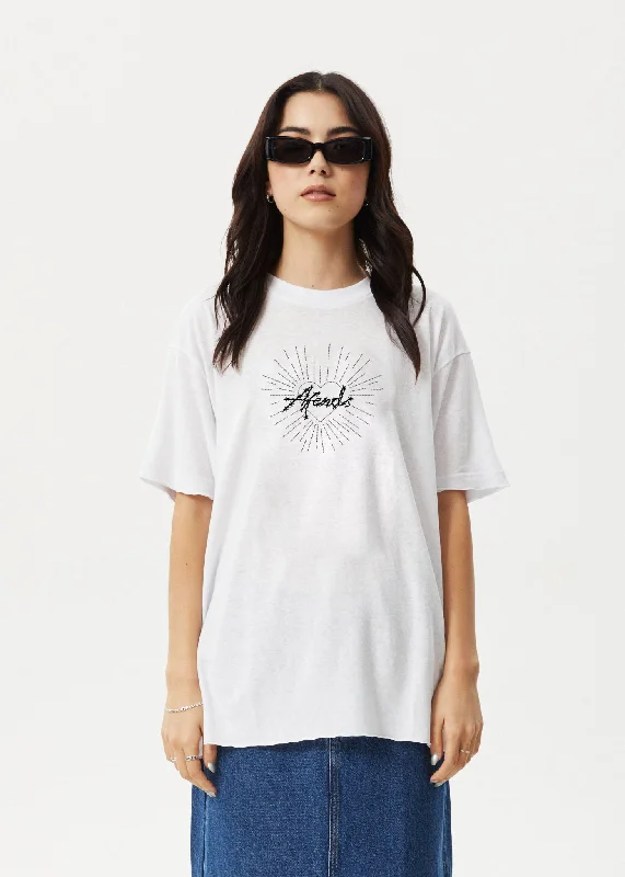 Your Exclusive Offer Awaits!AFENDS Womens Pulse - Oversized Tee - White