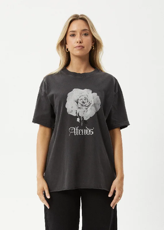 Your Shopping Spree Starts Here!AFENDS Womens Sweet Juliet - Oversized T-Shirt - Stone Black