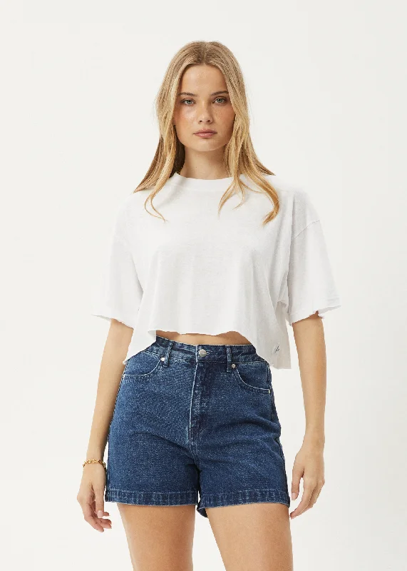 The Best Deals Won’t Wait!The Best Deals Won’t Wait!AFENDS Womens Slay Cropped - Oversized Tee - White