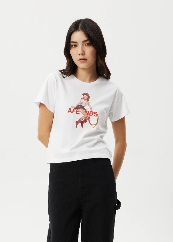 Today’s Deals, Tomorrow’s Regrets!AFENDS Womens Sweet West - Baby Tee - White