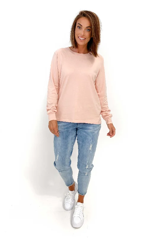 Special Discounts Inside!Special Discounts Inside!As Colour Dice Long Sleeve Tee Pale Pink