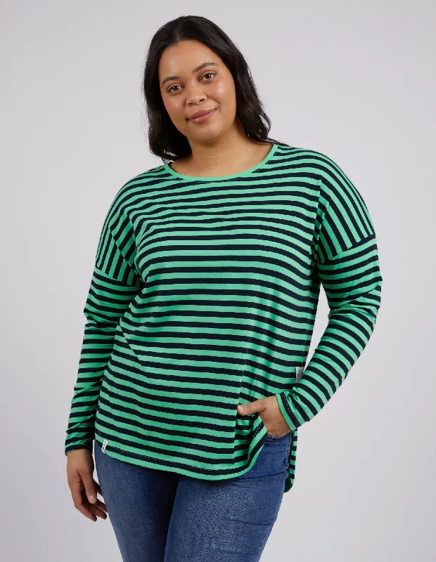 Your Chance to Save is Now!Elm Lauren L/S Stripe Tee Meadow Navy Stripe