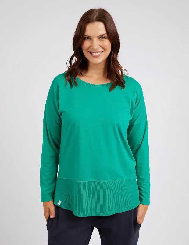 Bigger Savings, Better Shopping!Elm Rib LS Tee Goodness Green
