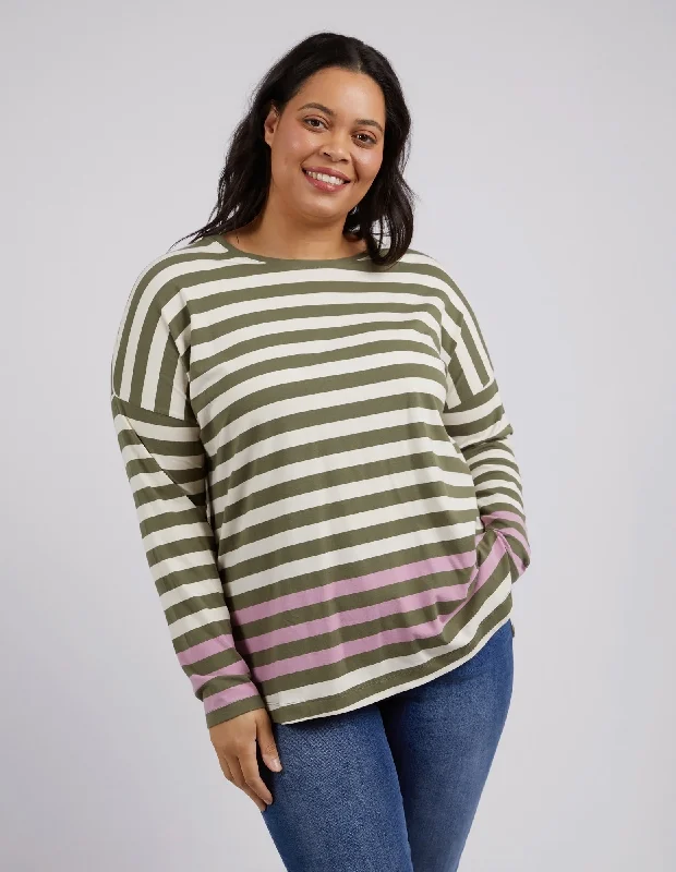 Shop Today, Save Tomorrow!Elm Turn Back LS Tee Clover Pearl Stripe