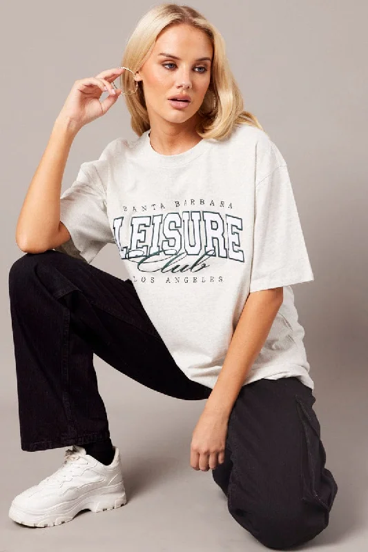 Find the Best Deals Here!Grey Graphic Tee Short Sleeve