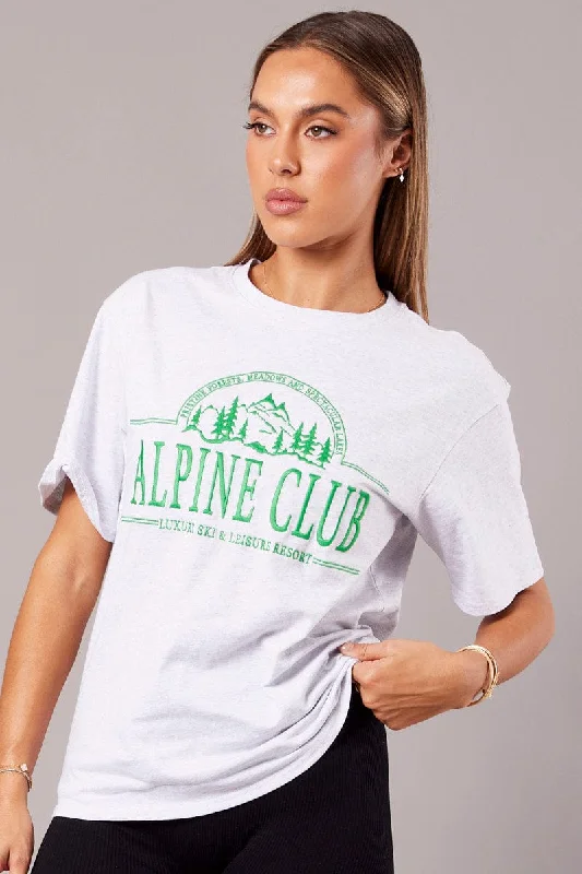 Hurry! While Supplies Last!Grey Graphic Tee Short Sleeve