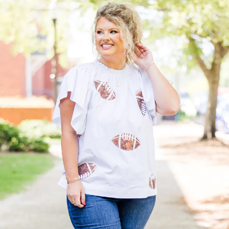 Enjoy Huge Discounts Now!Here For Halftime Top, White