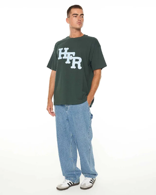 Every Deal is a Steal!Huffer Mens Block Tee 220/ Prior Forest