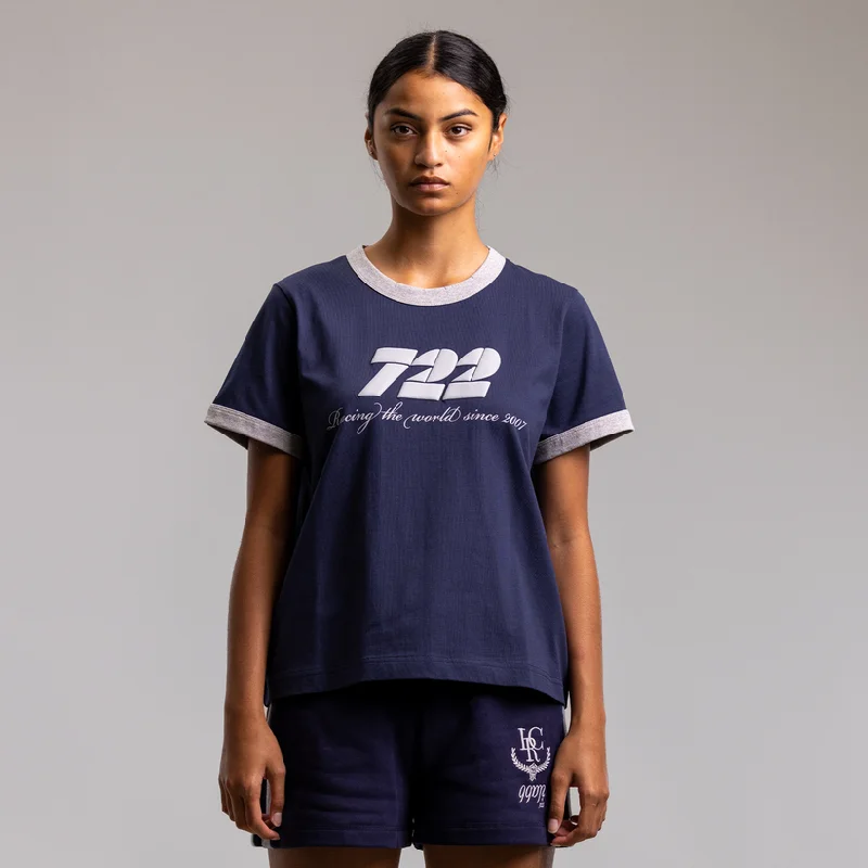 More Discounts, More Joy!Ilabb Athletic Oversized Block Tee Navy