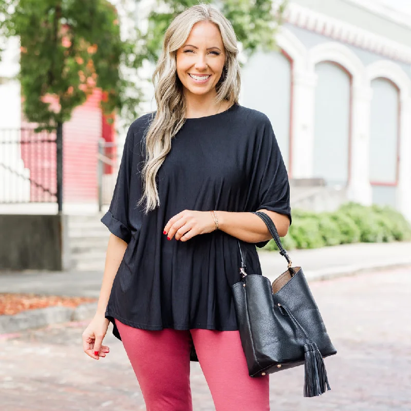 Unlock Huge Savings Now!I'm The Boss Now Top, Black