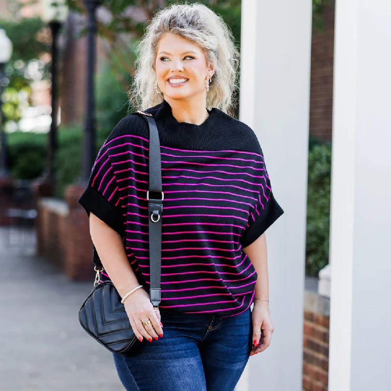 Limited Deals, Unlimited Savings!Love You Mean It Top, Black-Pink