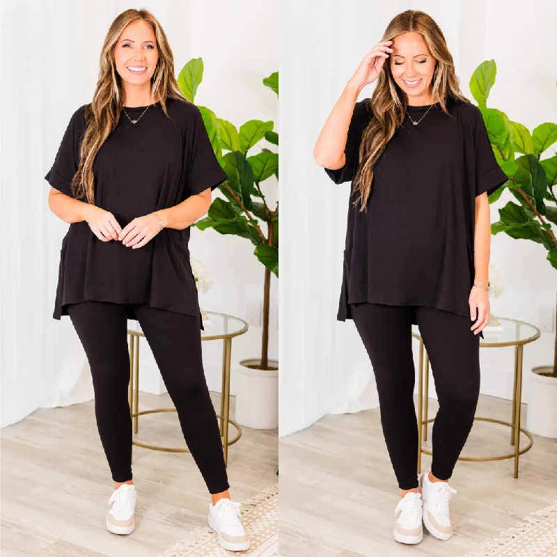 Unmissable Offers Await!Monochromatic Look Set, Black