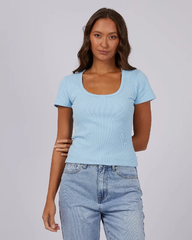 Limited Time Offer!Silent Theory Hazel Tee Sky Blue