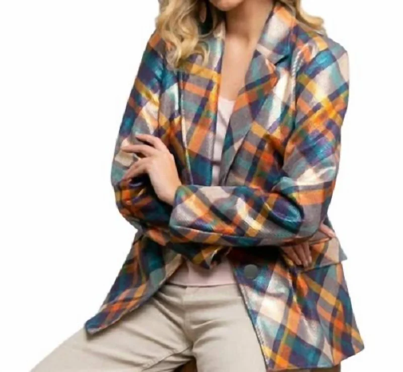 Your Best Deals Are Here!Alexey Jacket In Danube Plaid