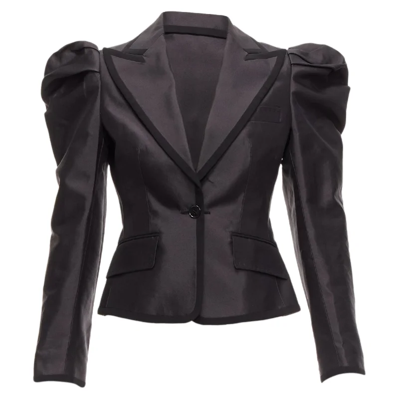 Shop Before It’s Gone!Dolce Gabbana Silk Puff Princess Sleeve Piping Tuxedo Blazer Shop Before It’s Gone!Dolce Gabbana Silk Puff Princess Sleeve Piping Tuxedo Blazer