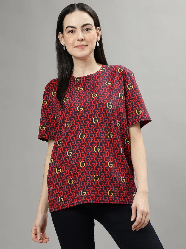 Find Your Perfect Deal Today!Gant Dark Blue Fashion Printed Regular Fit T-Shirt