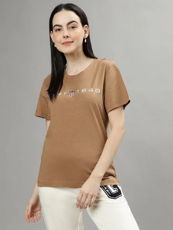 Act Fast – Limited Time Savings!Gant Brown Fashion Logo Regular Fit T-Shirt