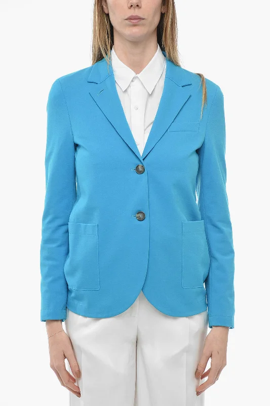 Upgrade for Less!Harris Wharf Unlined Jersey Blazer with Patch Pockets