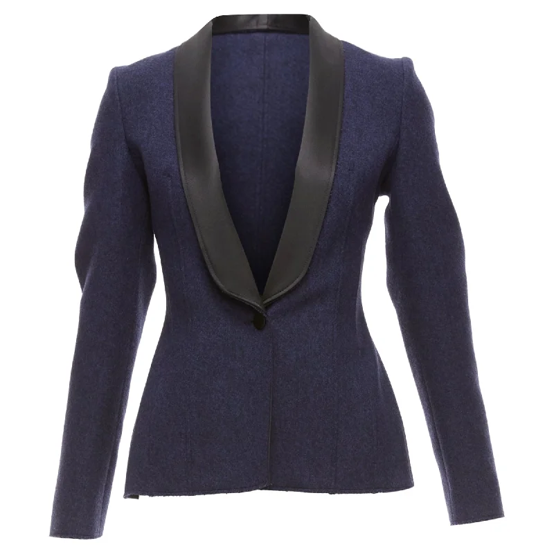 More Discounts, More Joy!Maison Margiela Wool Blend Satin Collar Tuxedo Blazer