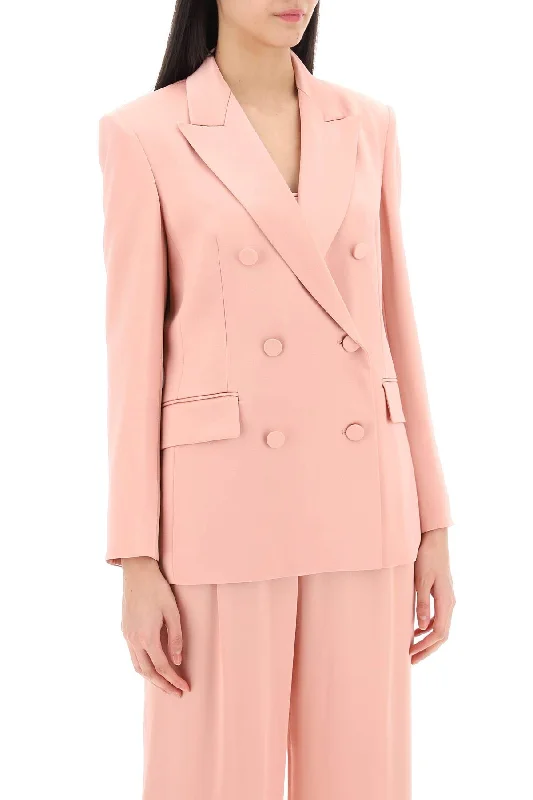 Every Deal is a Steal!Max Mara Studio Teiera Satin Double-Breasted Blazer