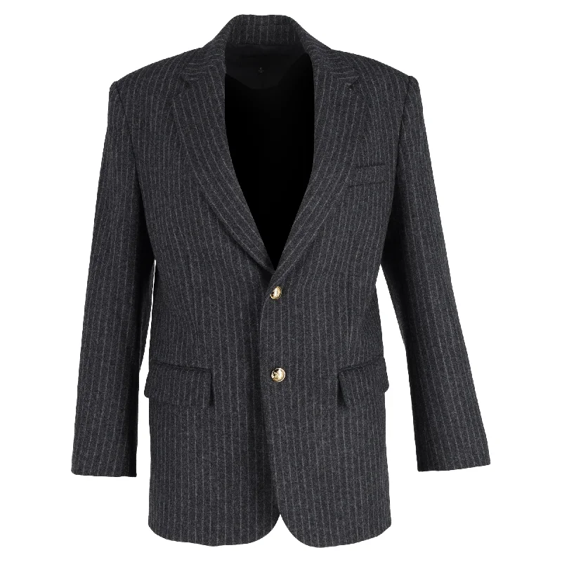 Time to Snag a Bargain!Nili Lotan Paul Pinstripe Single-Breasted Blazer in Grey Wool Time to Snag a Bargain!Nili Lotan Paul Pinstripe Single-Breasted Blazer in Grey Wool