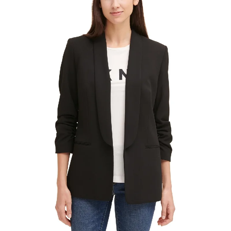 Hot Deals You Can’t Resist!Petites Womens Solid Office Open-Front Blazer