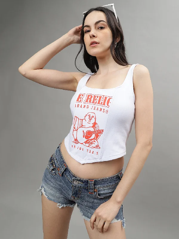 Get It Before It’s Gone!True Religion Women Printed Scoop Neck Sleeveless Tank Top