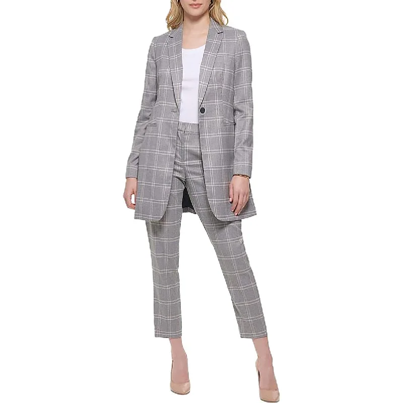 More Discounts, More Joy!Womens Plaid Workwear One-Button Blazer