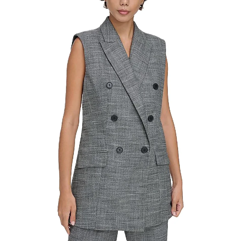 Savings You Can’t Ignore!Savings You Can’t Ignore!Womens Slub Business Double-Breasted Blazer